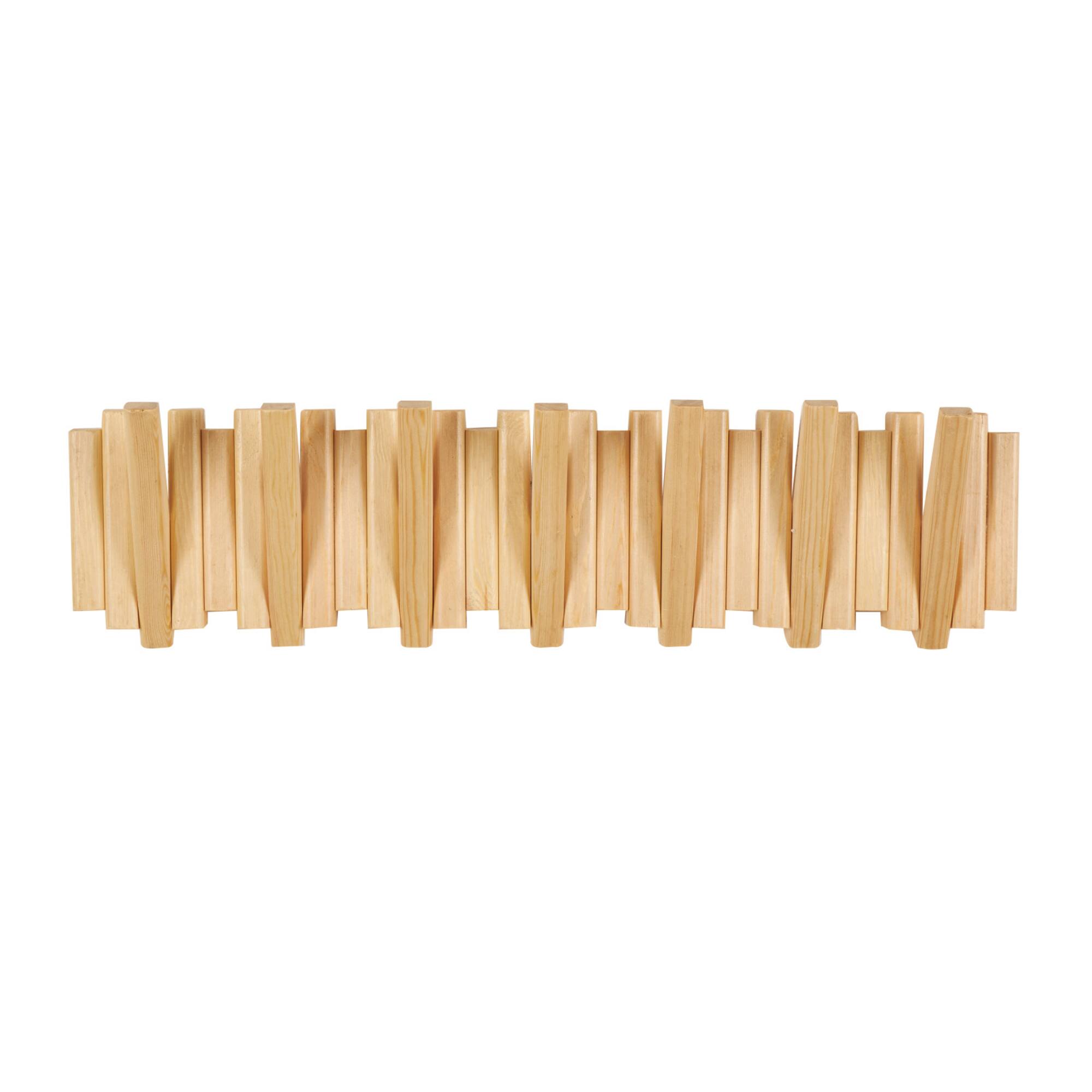 Brown Wooden Stick 7 Hanger Wall Hook